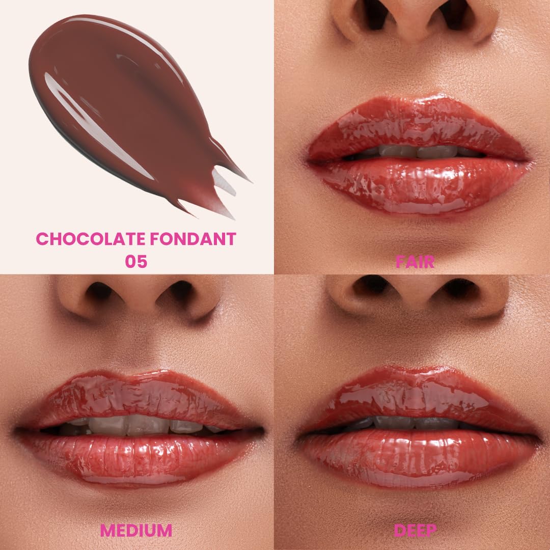 Typsy Beauty Pout Polish Peptide Lip Treatment Balm-Chocolate Fondant |Plump lips with hydration|Lip Balm for Dry and Chapped lips|Lip Balm for men & women|Chocolate|8g