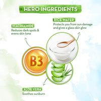 Mamaearth Radiant Rice Glow Combo|Rice Face Wash-100 Ml&Rice Water Dewy Sunscreen-50G|Gently Cleanses Skin|Gives Glass Skin Glow|Evens Skin Tone&For All Skin|Spf 50&Pa++++ Protection,2 Count,Assorted