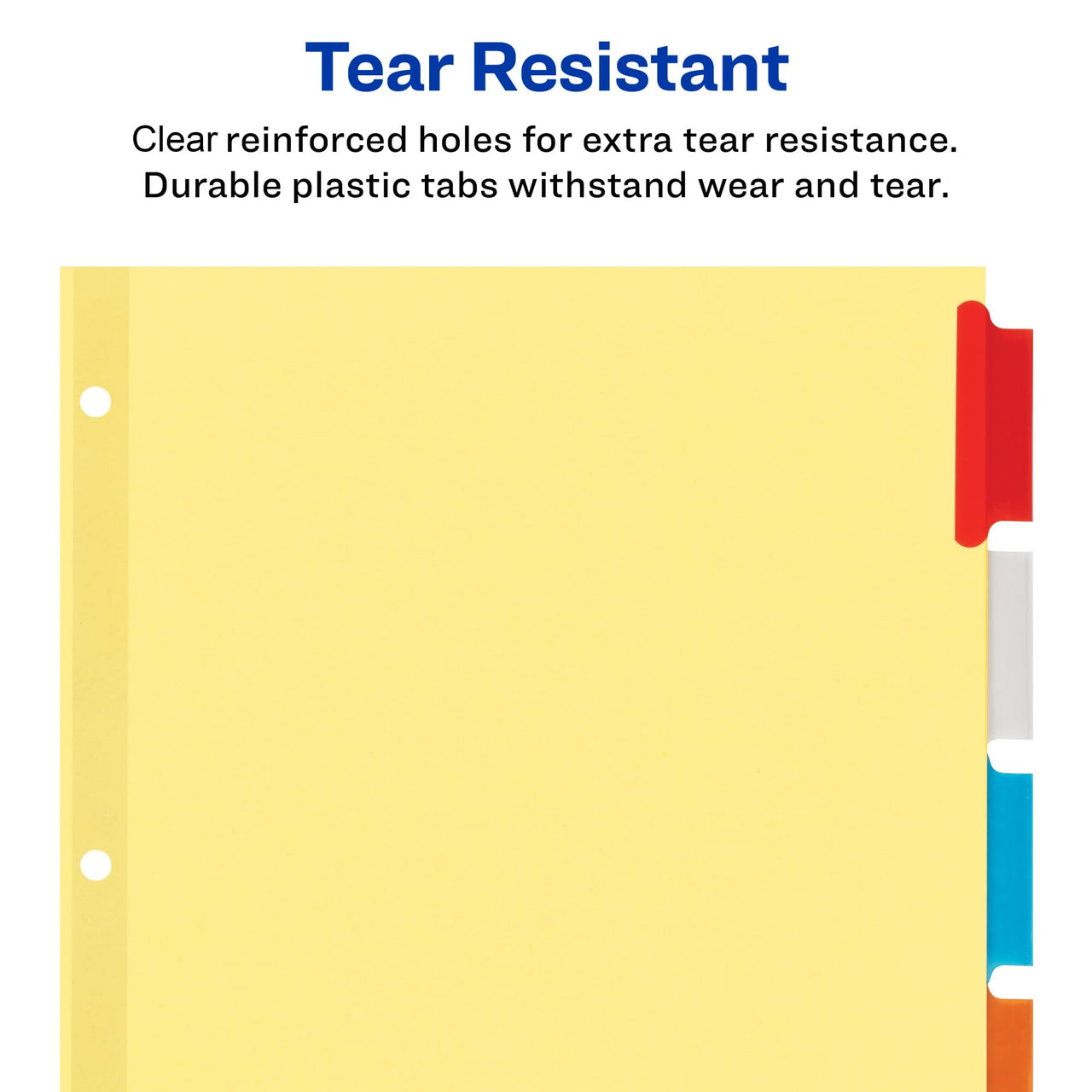 Avery Insertable Dividers, Buff Paper, 5 Multicolor Tabs, 1 Set (81000)