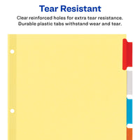 Avery Insertable Dividers, Buff Paper, 5 Multicolor Tabs, 1 Set (81000)