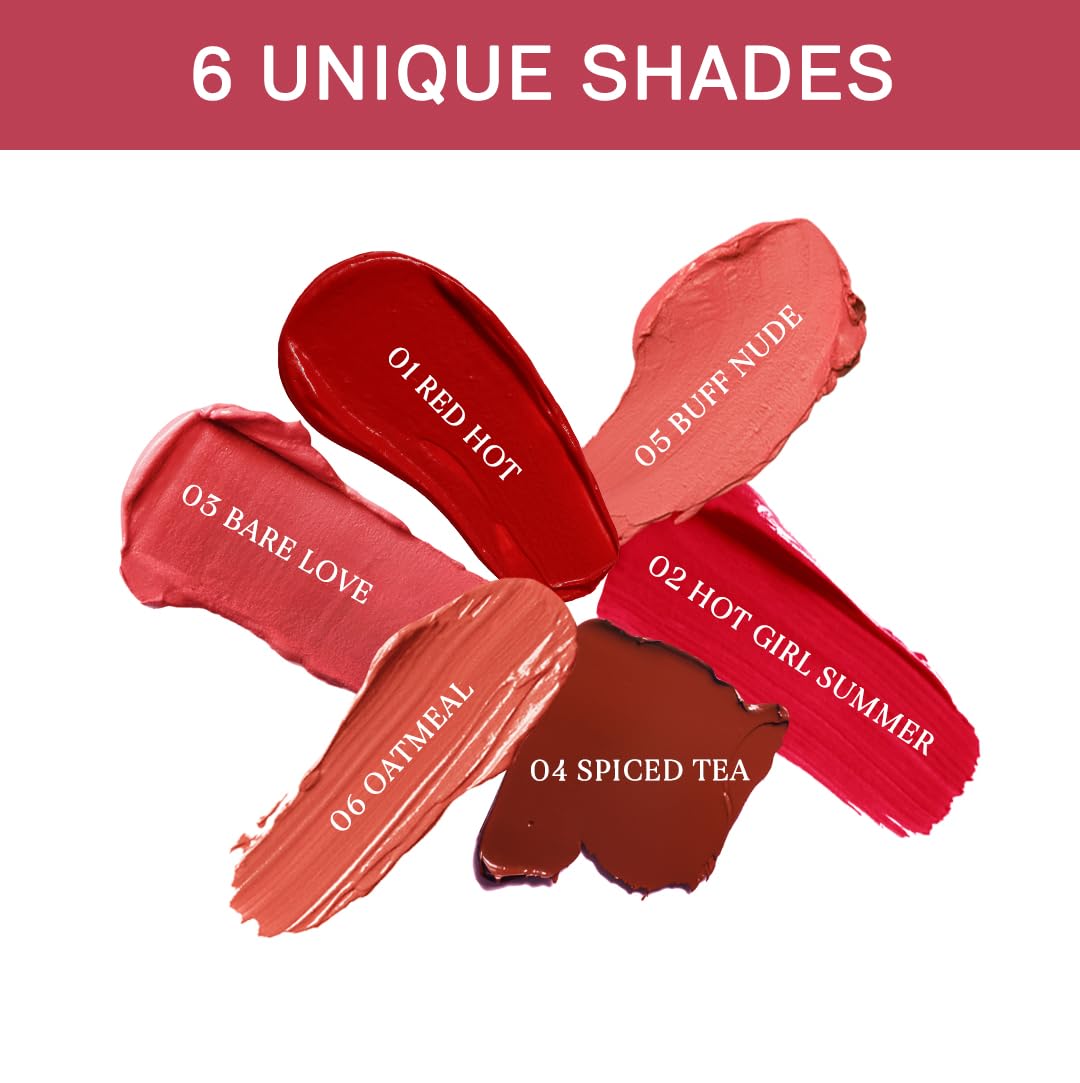 FLiCKA R U Ready 06 Oatmeal - Soft Beige Liquid Lipstick for a Smooth, Natural Look | Long-Lasting & Transfer-Proof Formula | 5ml | Lightweight, Non-Cakey, Hydrating