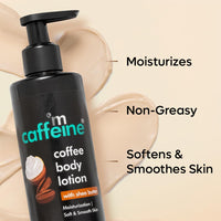 mCaffeine Coffee Body Lotion Value Pack of 2 | Non-Greasy Lightweight Body Moisturizer for Women & Men | Body Lotion for Dry, Normal & Oily Skin (500ml)