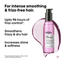 L'Oréal Professionnel Liss Unlimited Leave-In Hair Serum for Frizzy & Unruly Hair - 125ml | Intensive Smoothing Serum for Frizz-Control | Enriched with Primrose Oil | Increases Softness & Shine