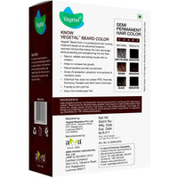 Vegetal Safe Hair Color -Dark Brown 25gm Pack of 4 - Certified Organic Chemical and Allergy Free Bio Natural Beard Hair Color with No Ammonia Formula & PPD