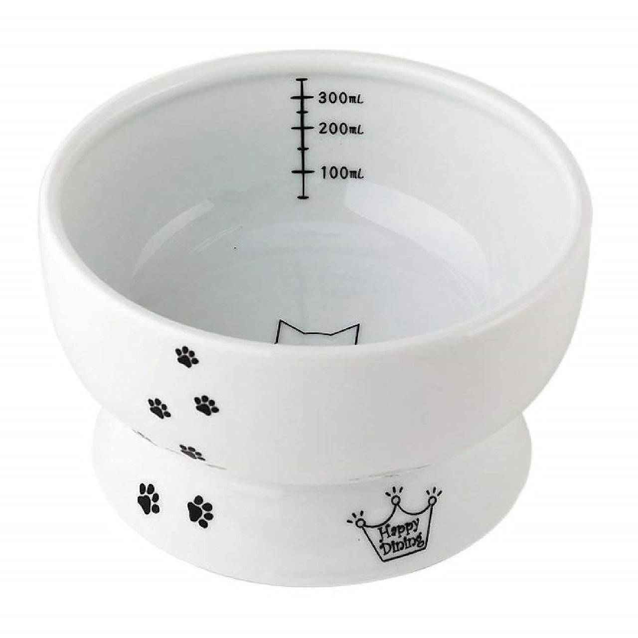 Necoichi Raised Cat Water Bowl, Elevated, with Measurement Lines, Dishwasher and Microwave Safe, No.1 Seller in Japan! (Cat, Regular)