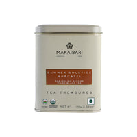 Tea Treasure Makaibari Summer Solistice Mascatle | 100 gm Tin caddy | Second Flush Black Tea | Loose tea | Black tea | Organic Certified | Whole Leaf Tea