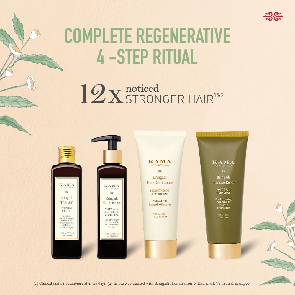Kama Ayurveda Bringadi Intensive Hair Treatment Oil, 200ml(Hair Oil) (Pack of 2)