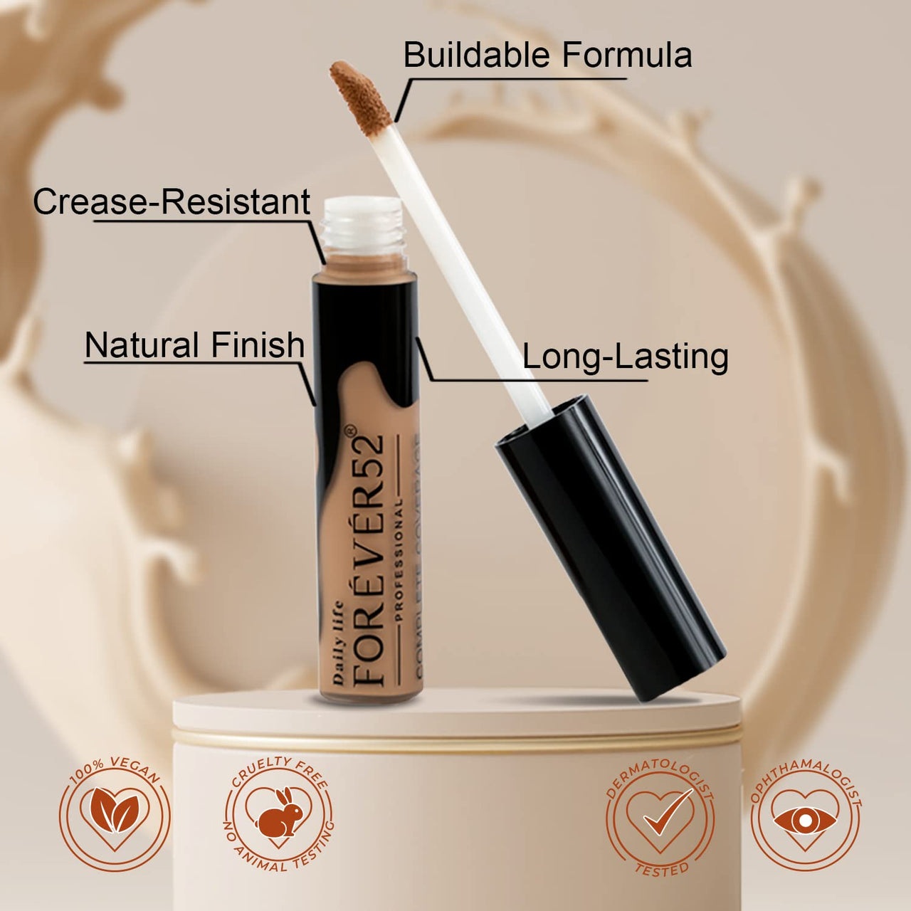 Daily Life Forever52 Easily Blendable Concealer for Face Makeup (Mocha) Natural finish,Liquid Light Weight Concealer-COV006