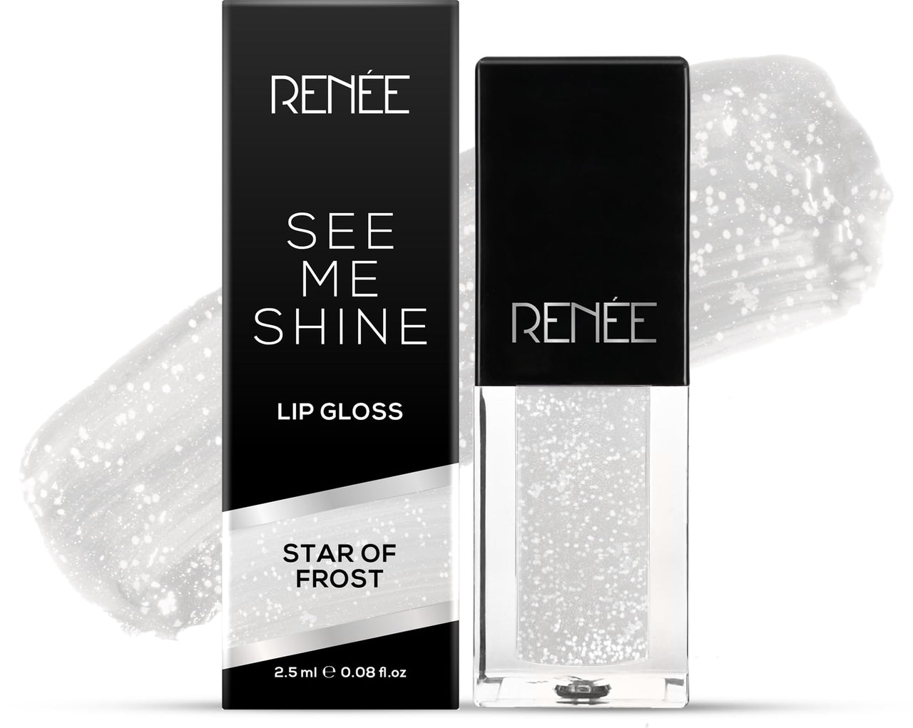 RENEE Stay With Me Matte Lip Color, Long Lasting, Non Transfer, Water & Smudge Proof, Light Wei&RENEE See Me Shine Lip Gloss - Star Of Frost 2.5ml, Non Sticky & Non Drying Formula| Long Lasting