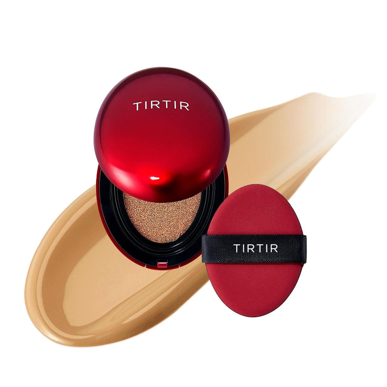 TIRTIR Mask Fit Red Cushion Foundation, Full coverage, Skin fit, Satin Glow Finish, Korean Cushion Foundation #29N NATURAL BEIGE, 4.5g