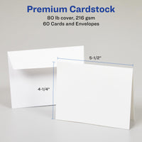 Avery Printable Note Cards with Envelopes, 4.25