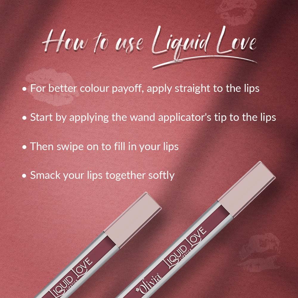 Oliva Liquid Lipstick, 12HR Long-lasting Matte Lipstick, Non Transfer, High Coverage, Water & Smudge Proof, Light Weight & Cruelty-Free - 2ml (Rasberry Cream 10)