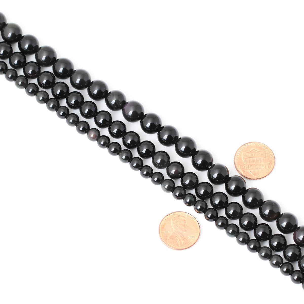 CHEAVIAN 60PCS 6mm Natural Black Obsidian Gemstone Round Loose Beads Crystal Energy Stone Healing Power for DIY Jewelry Making 1 Strand 15"