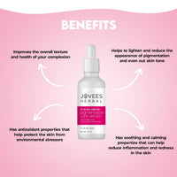 Jovees Herbal 2% Alpha Arbutin Pigmentation Cure Serum With 1% Kojic Acid, Cica Extract & Vitamin B3 | Reduces Blemishes & Improves Skin Texture | Brightens Skin | For All Skin Types | 30 ml