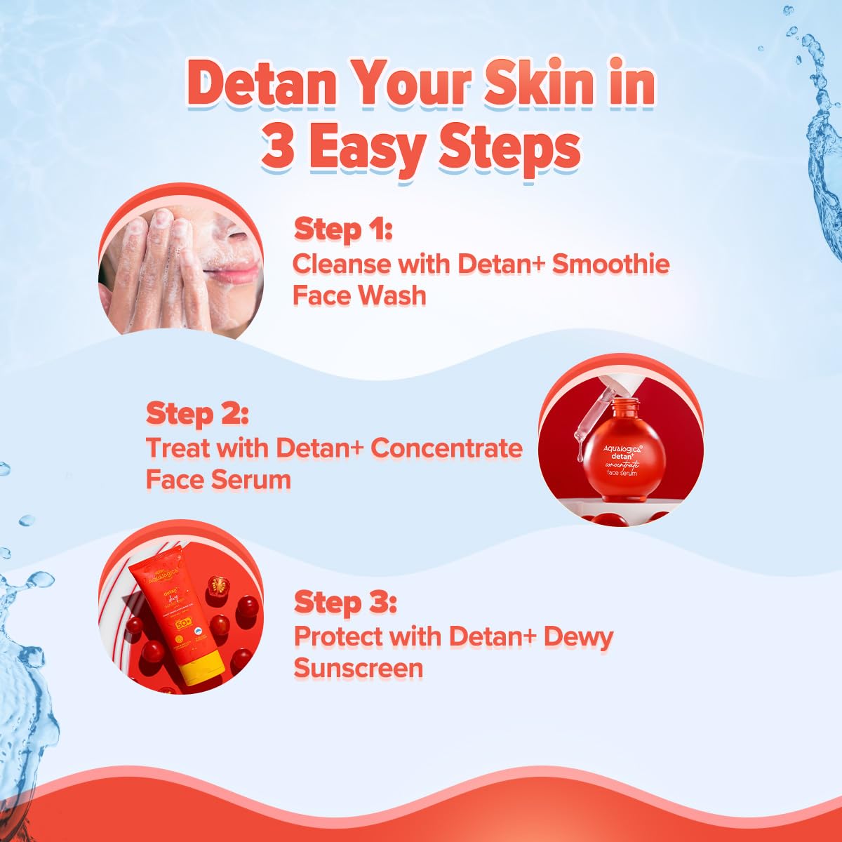 Aqualogica Detan+ Smoothie Face Wash with Glycolic Acid & Cherry Tomato for Men & Women for Tan removal, Hydrates & Gentle Exfoliates -Oily, Dry, Sensitive & Combination Skin -100ml (Pack of 1)