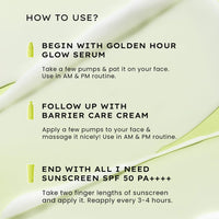 Hyphen Daily Face Care Regime for Combination & Oily Skin | 3 Step Facial Kit Routine with Face Serum, Face Cream & Sunscreen SPF 50 To Control Excess Oil & Improve Skin Barrier | Value Pack of 3