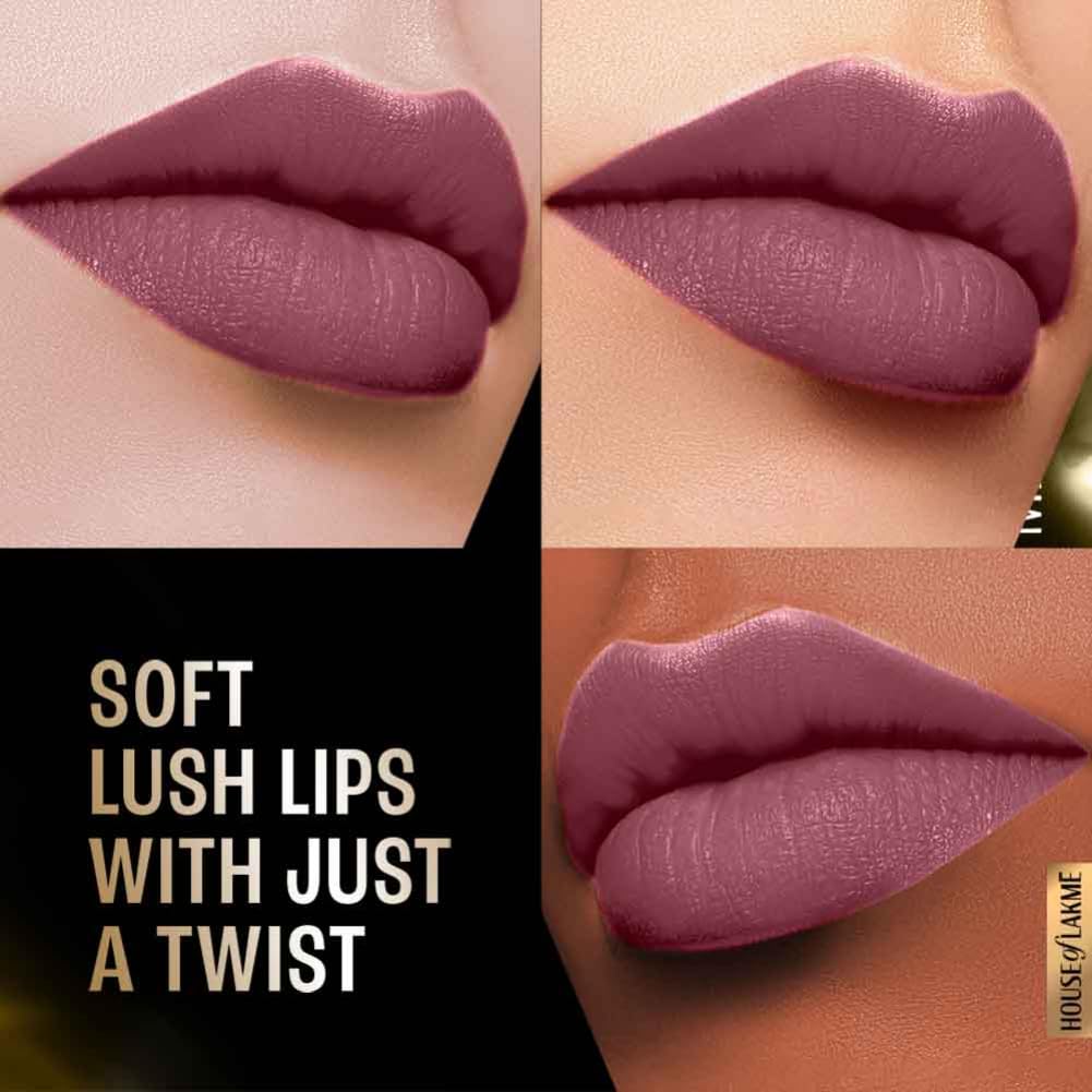 Lakmé Forever Matte Lipstick, Made With French Rose Oil Extracts, Mauve Envy, 4.5G