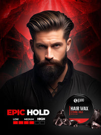 Beardo Stronghold Hair Wax For Men, 100 gm | Crystal Hair Wax with Aloe Vera & Castor Oil | Hair Wax Men | Hair Styling Wax for Glossy Finish & Shine | Strong Hold Hair Wax