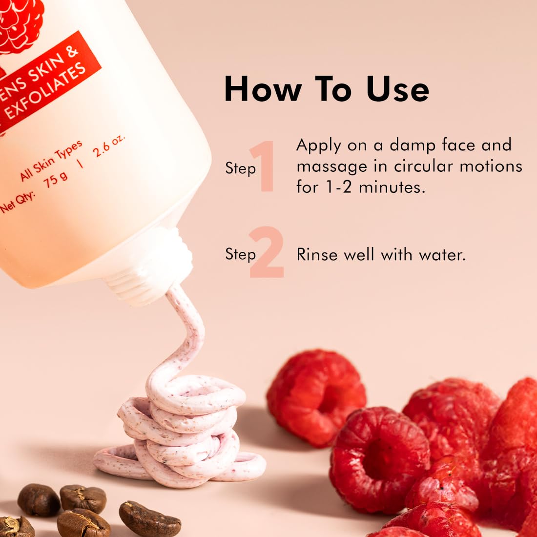 mcaffeine Berries Brightening Coffee Face Scrub For Glowing Skin | Gently Exfoliates, Smoothes & Improves Skin Tone | Removes Tan&Dead Skin | Tan Removal Face Scrub | Non-Drying For Women & Men-75Gm