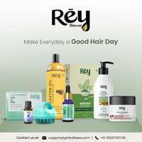 Rey Naturals Complete Hair Care Kit- Castor Oil+Coconut Oil+Almond Oil+Rosemary Oil+Teatree Oil