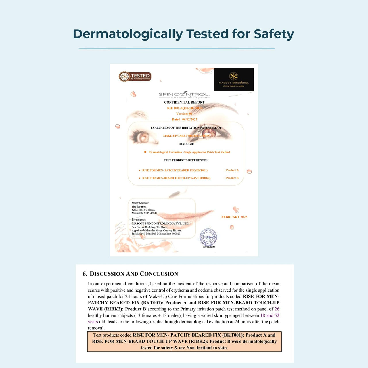 Rise for Men Patchy Beard Fix | Apply in One minute | Natural Look | Smudge & Water Proof | No Side Effects | Alternative to Beard Growth Oils and Serums