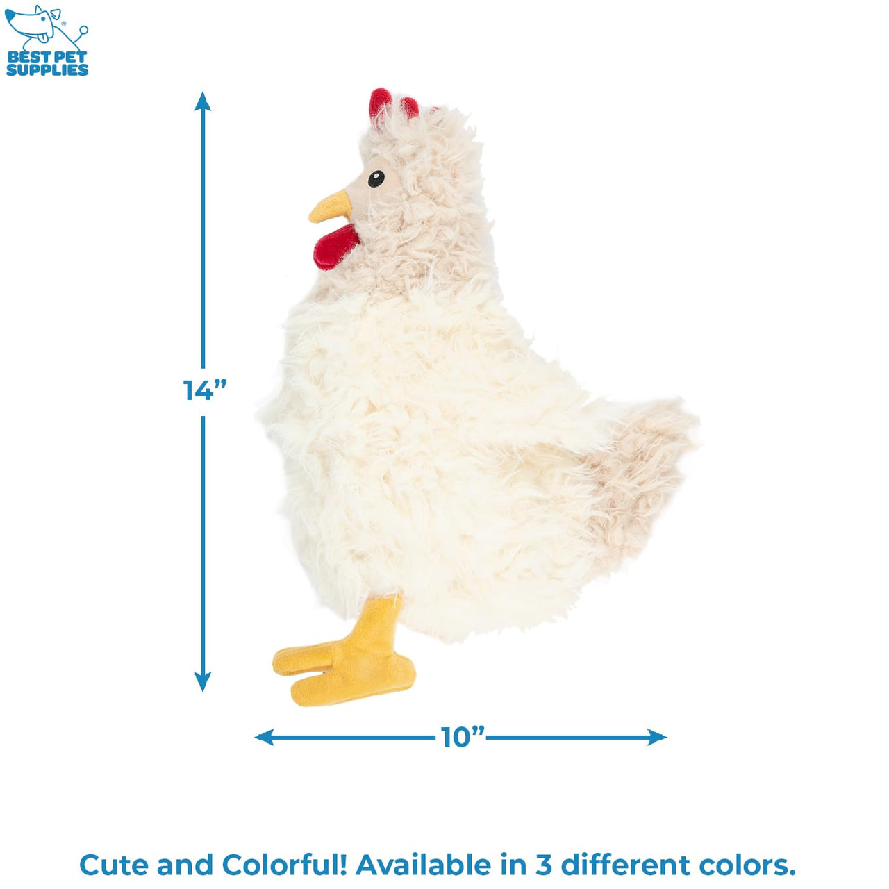 Best Pet Supplies Chicken Crinkle Plush Dog Toys for Interactive Play, Puppy and Senior Indoor Play, Colorful Chicken Toy Shape, Cute and Cuddly - Crinkle Chicken Bundle (Brown, Beige, Wine Red) Crinkle Chicken (Brown, Beige, Wine Red) Large