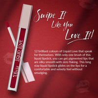Oliva Liquid Lipstick, 12HR Long-lasting Matte Lipstick, Non Transfer, High Coverage, Water & Smudge Proof, Light Weight & Cruelty-Free - 2ml (Chilli Pepper 3)