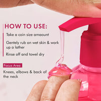 mCaffeine Brightening Body Wash - 300 ml with Fruity Raspberry Fragrance | De-Tans & Deep Cleanses with Vitamin C Rich| 5% Glycerin for Hydrated & Soft Skin | Fragrance Shower Gel for women and men