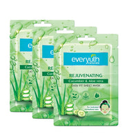 Everyuth Naturals Rejuvenating Cucumber & Aloe Vera Sheet Mask Pack of 3