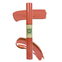 Koe Beauty Double Dip | Candy & Glaze | Sweet Classic Pink Lipstick (2ml) Plus Soft Shimmer Lip Topper (2ml) | Perfect Balance of Color & Shine