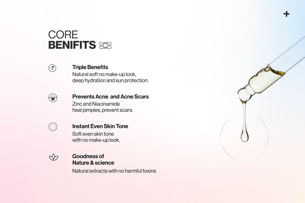 altBeauty Super Shield BB Serum for Natural, No Make up Look | Sun Protection, Defense Against Acne and Acnescars | Deep Hydration & Even Tone Skin | Designed by Dermatologist - 30ml