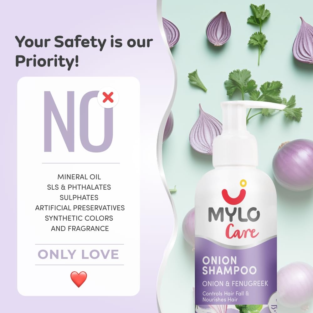 Mylo Pre & Post Pregnancy Hairfall Shampoo with Onion - 200 ml