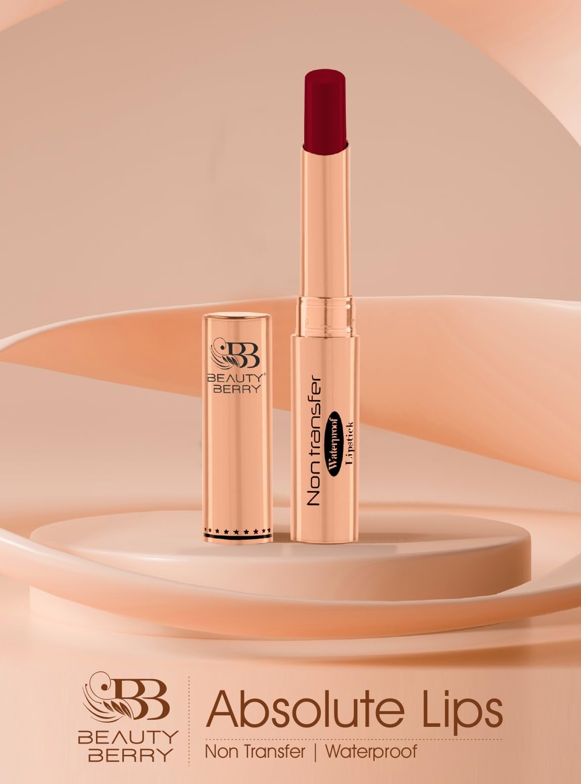 Beauty Berry Non Transfer Waterproof Lipstick, Long Lasting Smudge Proof Highly Pigmented Shades, (WINE-14, 1)