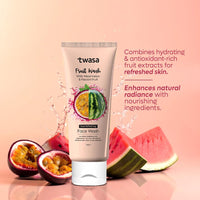 Twasa Watermelon & Passion Fruit Face Wash For Skin Barrier Repair, Hydrating & Brightening with Ceramide & Peptides | Anti-Ageing Face Wash For Glowing Skin | For Men & Women - 100 ml