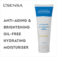 L’SENSA Moisturizer for Face | Moisturiser for Oily and Dry Skin | Advanced Formulation 2% Ceramide & 1% Hyaluronic Acid - Get Flawless & Glowing Skin | Lightweight Cream For Women & Men | Non Sticky | Fragrance Free | 50 G