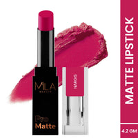 Mila Beauté Pro Matte Lipstick | Highly Pigmented & Long lasting | Semi Matte Finish | Light Weight Lipstick | Single Swipe Application | Luxurious Lip Color | Shade - (Nargis, 4.2g)