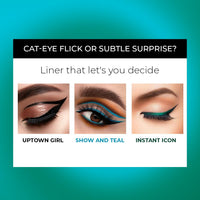 SOKU Eye Can See Intense Blue Liquid Glossy Eyeliner | Long Lasting Up To 24 Hours | Enriched With Castor Oil | Eyeliner Waterproof Smudge Proof (Show And Teal) - 2.5 Ml