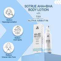 Sotrue 10% AHA + 1% BHA Body Lotion for Men & Women | Body lotion for dry skin | Detans, Smooths Rough & Bumpy Skin- 200ml
