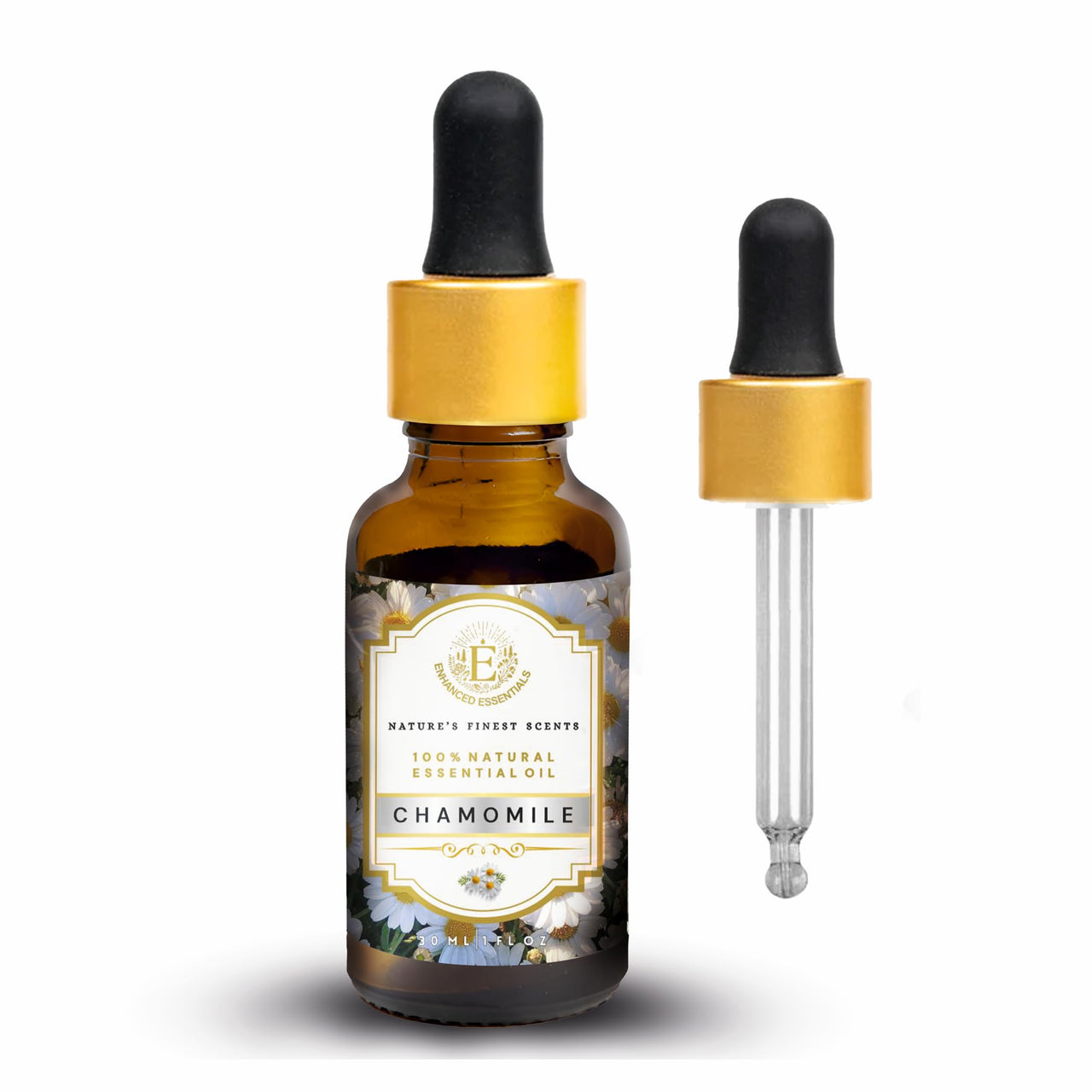 Luxurious CHAMOMILE Essential Oil by Enhanced Essentials|Therapeutic Grade,Organic & Natural |With glass dropper| Ultra Premium and Highly Concentrated Oil for Home Fragrance, Diffusers, Skin care, Aromatherapy, Bath, Massage,Soap and Candle making| 30 ml