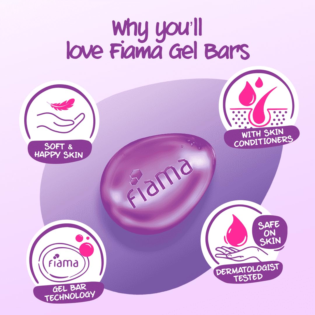 Fiama Gel Bar Celebration Pack with 5 unique Gel Bars, 125g (Buy 4 get 1 Free)