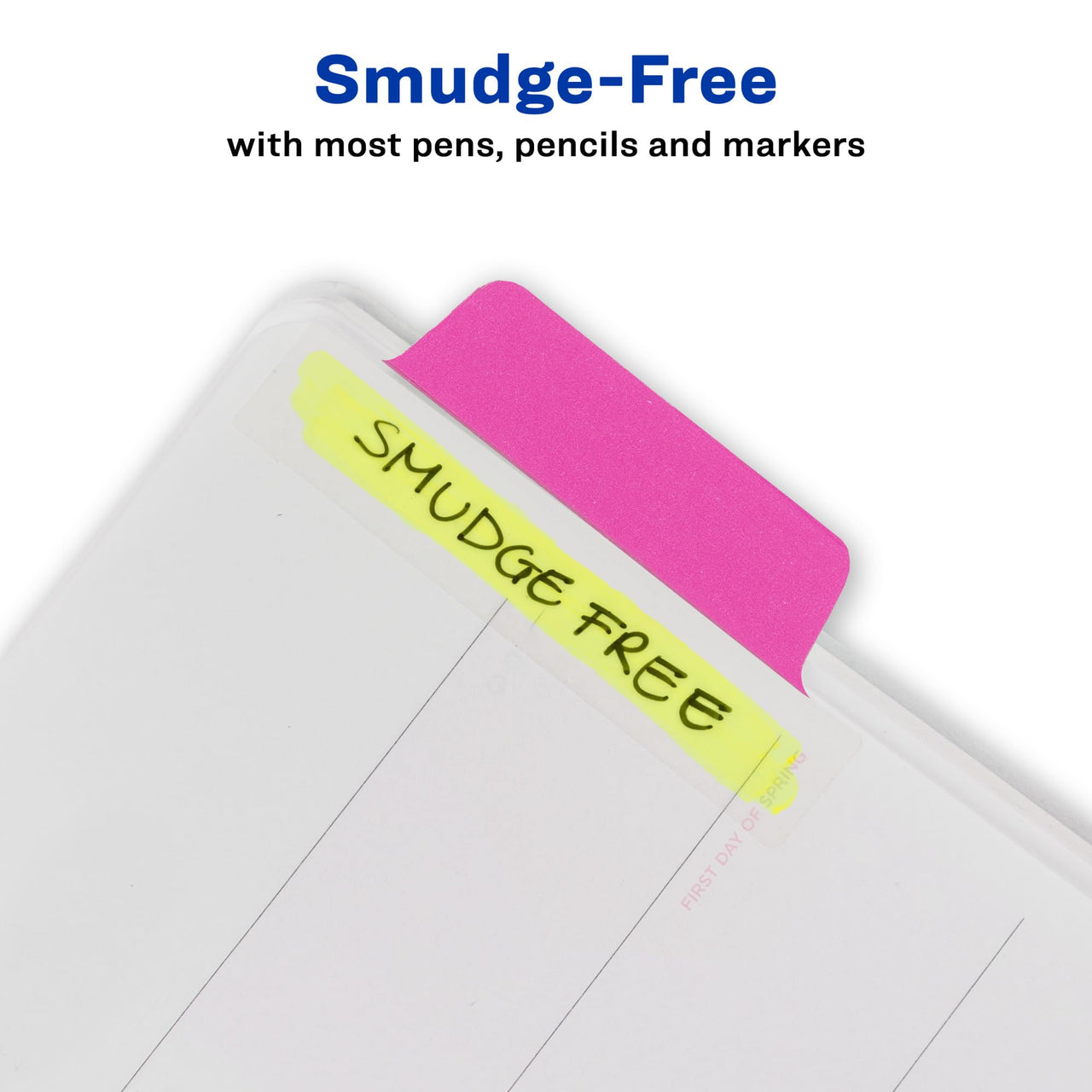 Avery Margin Ultra Tabs, 2.5" x 1", 2-Side Writable, Assorted Neon Color, 24 Repositionable Page Tabs (74767)