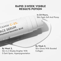 Cos-IQ Glowing Skin with Vitamin C-23% Serum : Advanced Molecular Skincare Technology 60ml | 23% Vitamin C Face Serum for Brightening Skin | Only 2 Ingredients Formula For Men and Women | 60 Days Pack