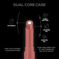 RENEE Lip Fix 3 in 1 Tinted Lip Balm 02 Nutmeg 1.6 Gm, Heals Lightens & Nourishes | Dual Core Care Enriched with Vitamin E, Shea Butter & Jojoba Oil for Dry & Chapped Dry Lips