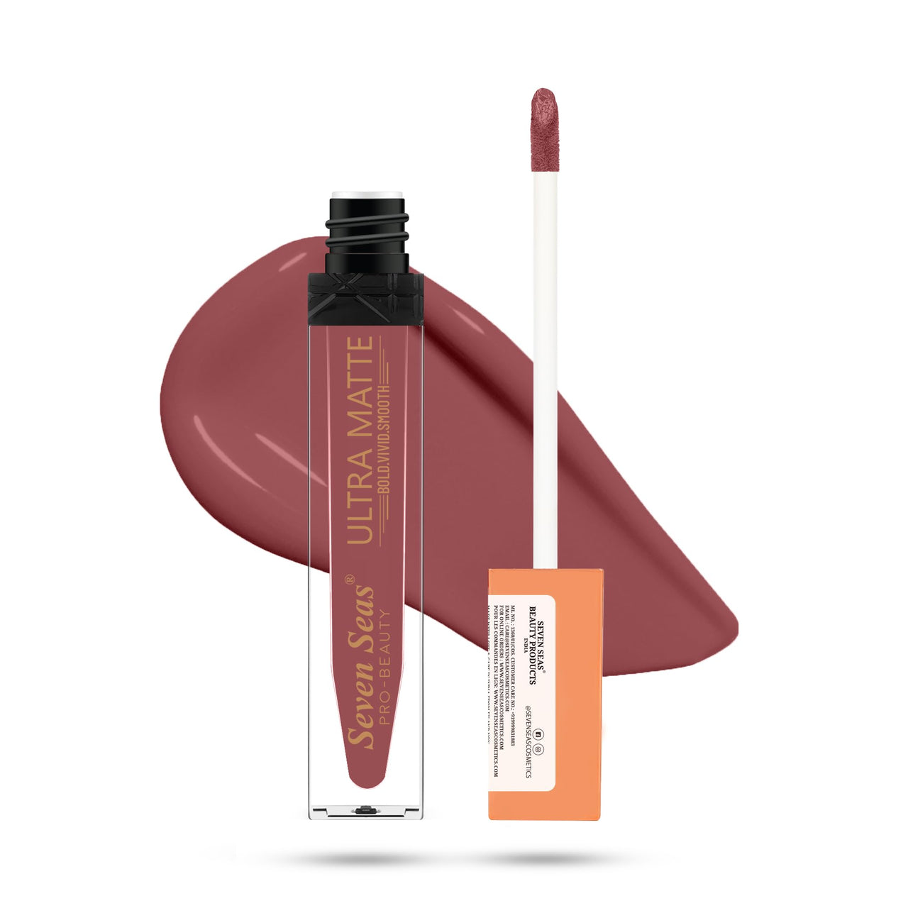Seven Seas Ultra Matte Liquid Lipstick Trendy Nude Shade (Contessa)