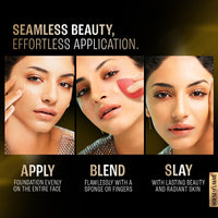 Lakme Perfecting Liquid Foundation, Pearl, Waterproof Full Coverage Long Lasting - Light Oil Free Face Makeup with Vitamin E, Dewy Finish Glow, 27 ml