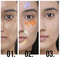 INSIGHT Cosmetics Glossy Pro Concealer Full Palette-Concealer|Conceal |Correct |Contour |Waterproof |Crease Resistance |Long Lasting |Oil Control (CR105-Concealer) (Pack Of 4)