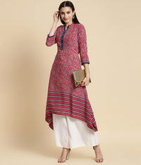 rangita Women Rayon Floral Printed Calf Length A-Line Kurti