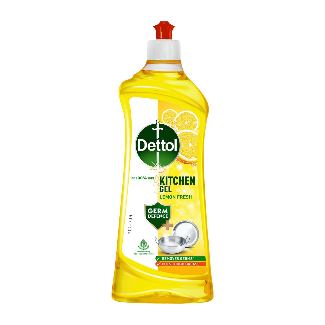 Dettol Lemon Fresh Dishwash liquid and Cleaning Gel || Cuts Tough Grease || Remove germs || 750ml, bottle