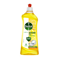 Dettol Lemon Fresh Dishwash liquid and Cleaning Gel || Cuts Tough Grease || Remove germs || 750ml, bottle
