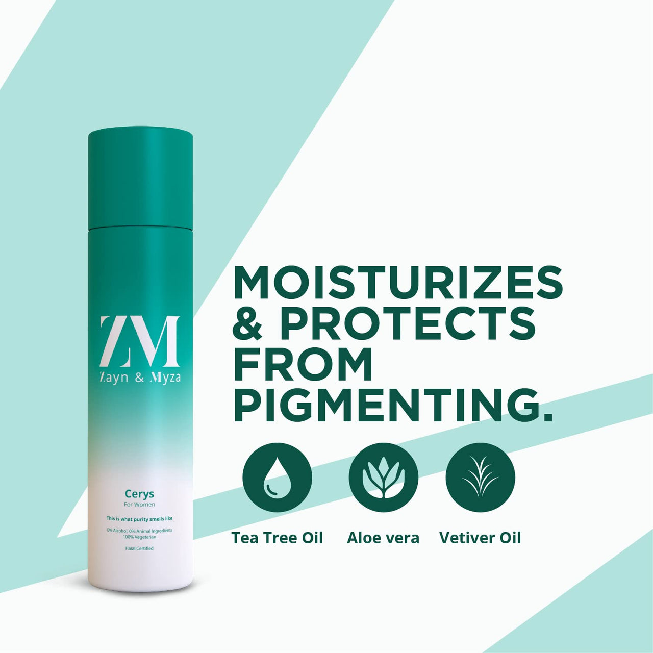 ZM Zayn & Myza Cerys No Alcohol Body Spray | Refreshing, Long Lasting Odour Protection | Skin Friendly Deodorant For Women, 150 ml